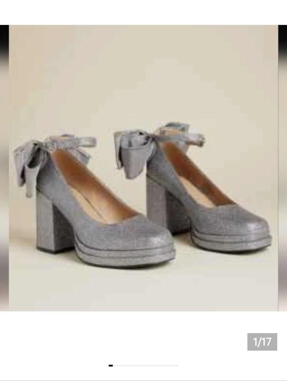 Torrid BETSEY JOHNSON SILVER BOW BACK HEEL size 10 (WW - WIDE WIDTH) NIB